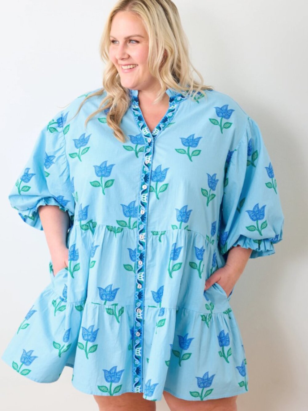 Printfresh Tulip Bloom Rosalita Dress SZ S